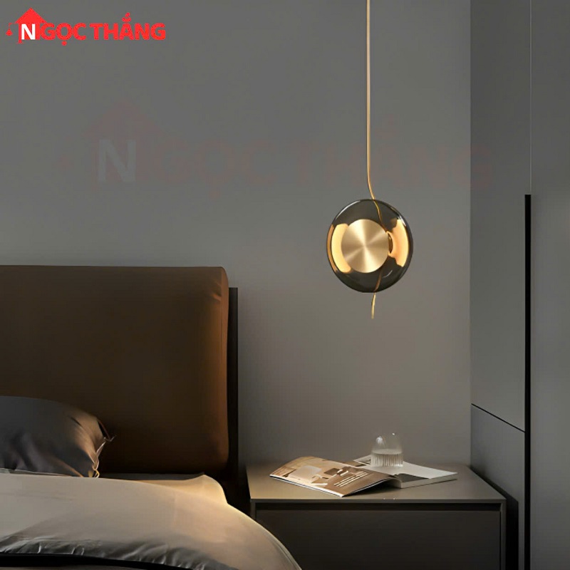 Đèn thả trần thủy tinh màu khói trang trí phòng ngủ bàn ăn quầy bar 5W 220V TTK91 Ngọc Thắng