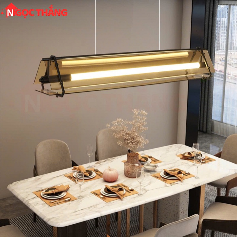 Đèn thả trần bàn ăn Ngang 100cm trang trí phòng làm việc quán cà phê 220V TTK95 Ngọc Thắng - Ảnh 6