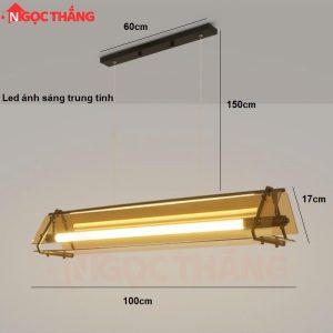 Alternative view of Đèn thả trần bàn ăn Ngang 100cm trang trí phòng làm việc quán cà phê 220V TTK95 Ngọc Thắng