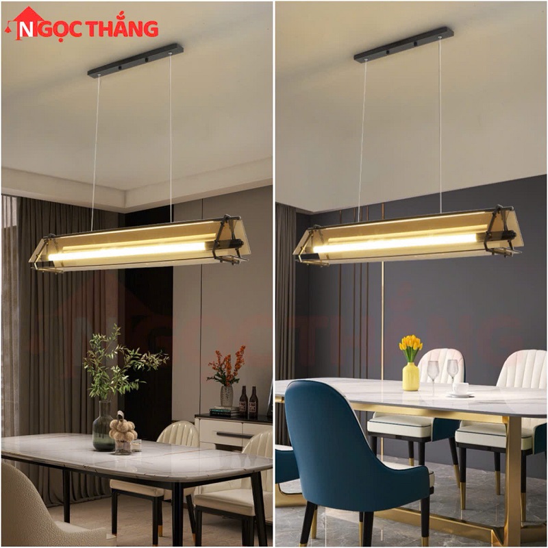Đèn thả trần bàn ăn Ngang 100cm trang trí phòng làm việc quán cà phê 220V TTK95 Ngọc Thắng - Ảnh 4