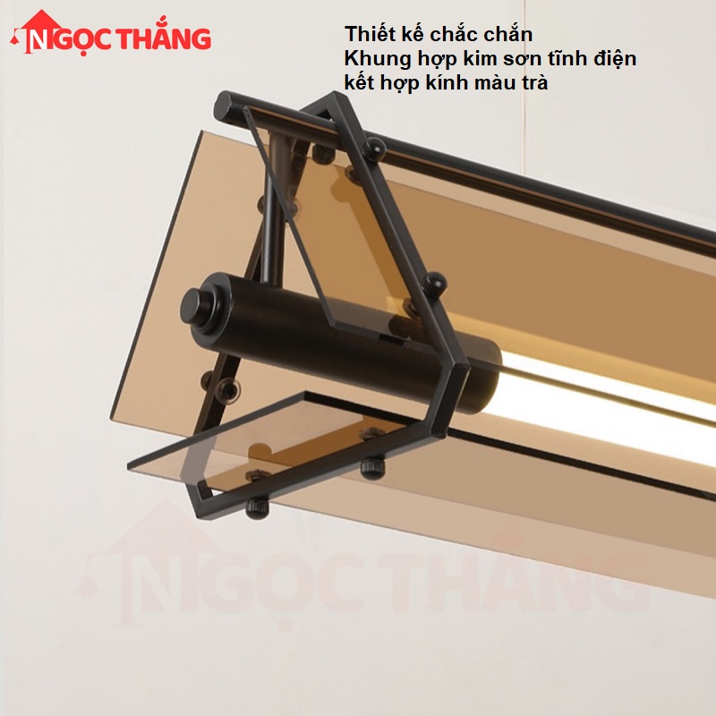 Đèn thả trần bàn ăn Ngang 100cm trang trí phòng làm việc quán cà phê 220V TTK95 Ngọc Thắng - Ảnh 3