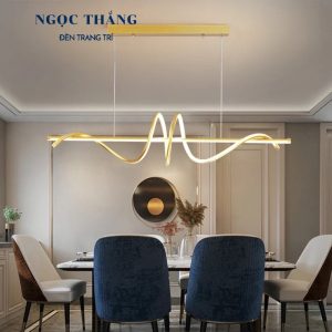 Alternative view of Đèn Thả Trần Ngang 100cm Trang Trí Phòng Khách Bàn Ăn Led 3 Chế Độ Màu T056C Ngọc Thắng Kèm Remote