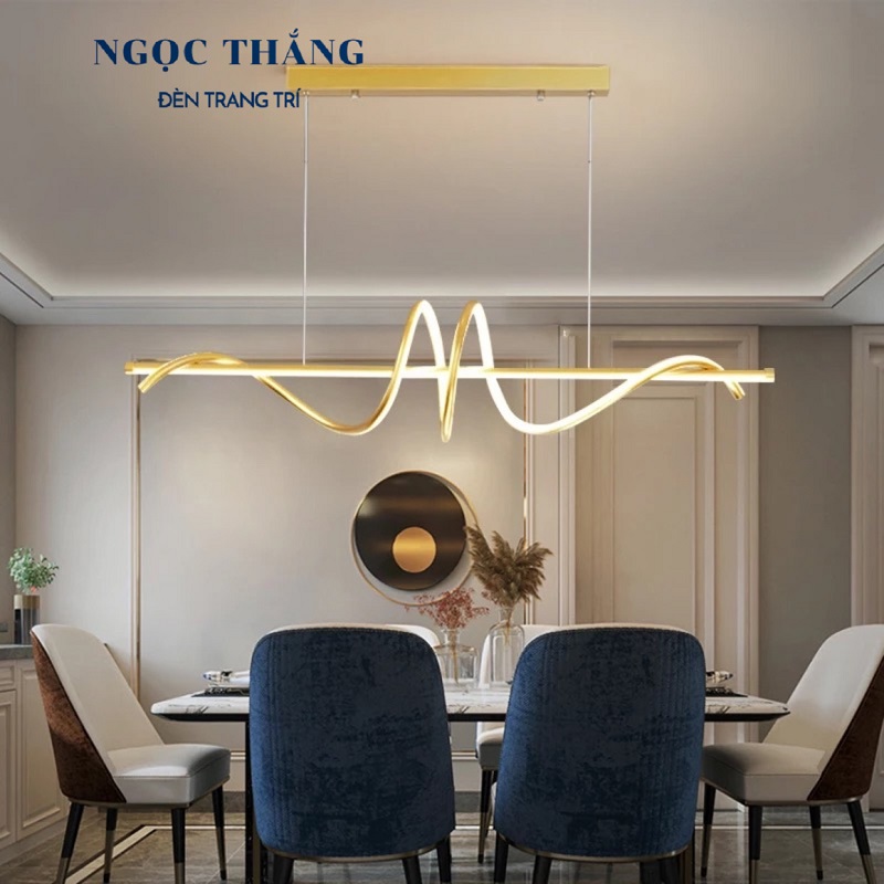 Đèn Thả Trần Ngang 100cm Trang Trí Phòng Khách Bàn Ăn Led 3 Chế Độ Màu T056C Ngọc Thắng Kèm Remote - Ảnh 2