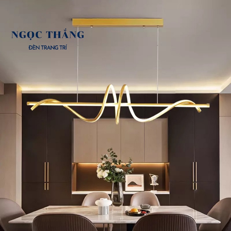 Đèn Thả Trần Ngang 100cm Trang Trí Phòng Khách Bàn Ăn Led 3 Chế Độ Màu T056C Ngọc Thắng Kèm Remote