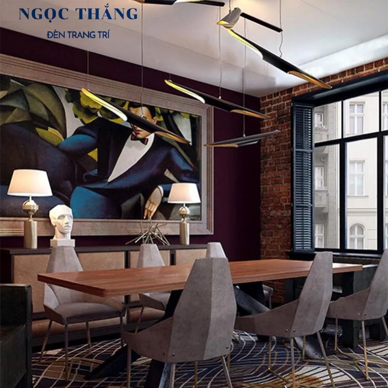 Đèn Thả Trần Trang Trí Phòng Khách Bàn Ăn Quán Cafe Led Vàng 8W 220V TCF24 Ngọc Thắng Kèm 2 bóng G45 - Ảnh 12