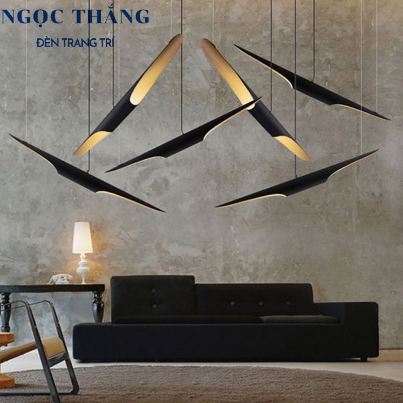Đèn Thả Trần Trang Trí Phòng Khách Bàn Ăn Quán Cafe Led Vàng 8W 220V TCF24 Ngọc Thắng Kèm 2 bóng G45 - Ảnh 15