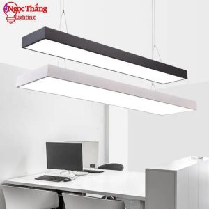 Đèn thả trần văn phòng 120cm x 20cm - Đèn thả hộp chữ nhật siêu sáng 70W 220V MS218 Vỏ Đen Ngọc Thắng