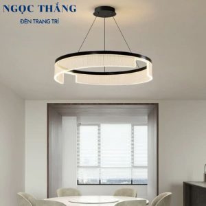 Đèn thả vòng Led 60Cm trang trí phòng khách bàn ăn Led 3 chế độ màu TH8299 76W Ngọc Thắng