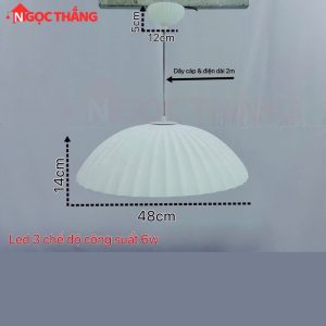 Alternative view of Đèn thả trang trí bàn ăn Ø48cm phòng khách phòng ngủ Led 3 chế độ màu 6W 220V THD91 Ngọc Thắng