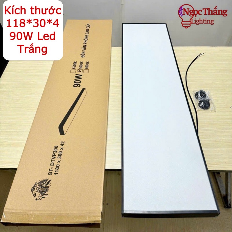 Đèn thả văn phòng 118cm x 30cm 90W BH 24 tháng ánh sáng trắng và trung tính MS390 Ngọc Thắng - Ảnh 3