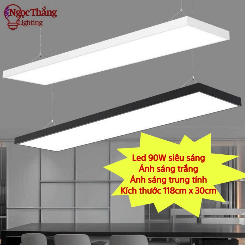 Đèn thả văn phòng 118cm x 30cm 90W BH 24 tháng ánh sáng trắng và trung tính MS390 Ngọc Thắng