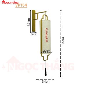 Alternative view of Đèn treo tường gắn tường trang trí phòng ngủ phòng khách cầu thang E27 220V VK154 Ngọc Thắng