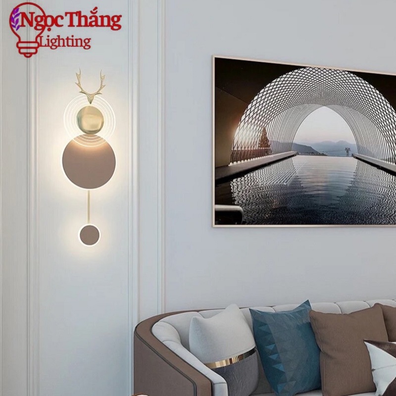 Đèn treo tường ốp tường trang trí phòng khách phòng ngủ cầu thang 3 chế độ màu Led 14W GT354-24 Ngọc Thắng - Ảnh 4