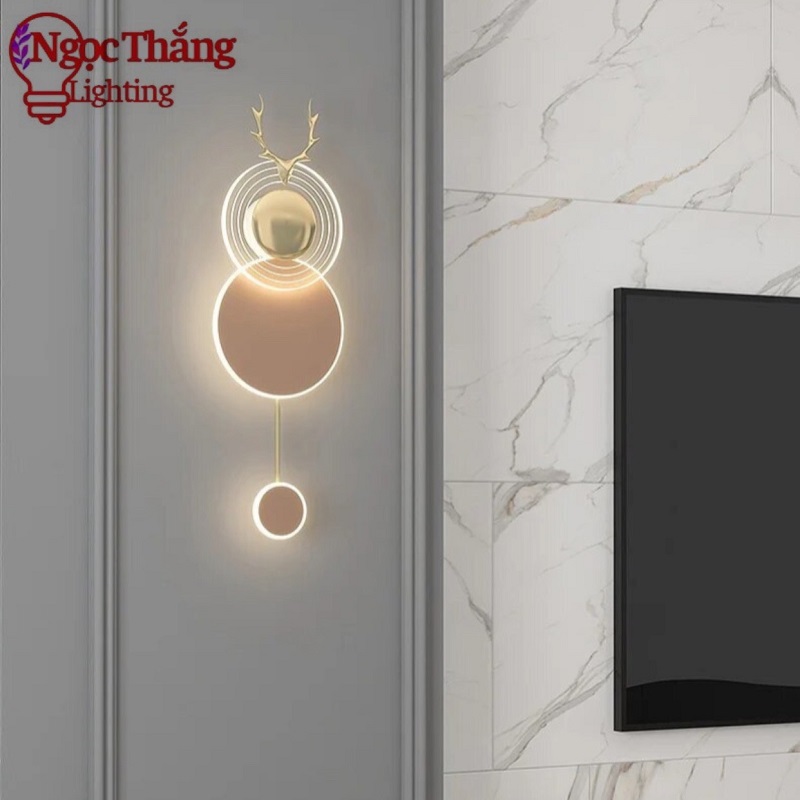 Đèn treo tường ốp tường trang trí phòng khách phòng ngủ gắn tường cầu thang Led 3 chế độ màu 14W GT353-24 Ngọc Thắng