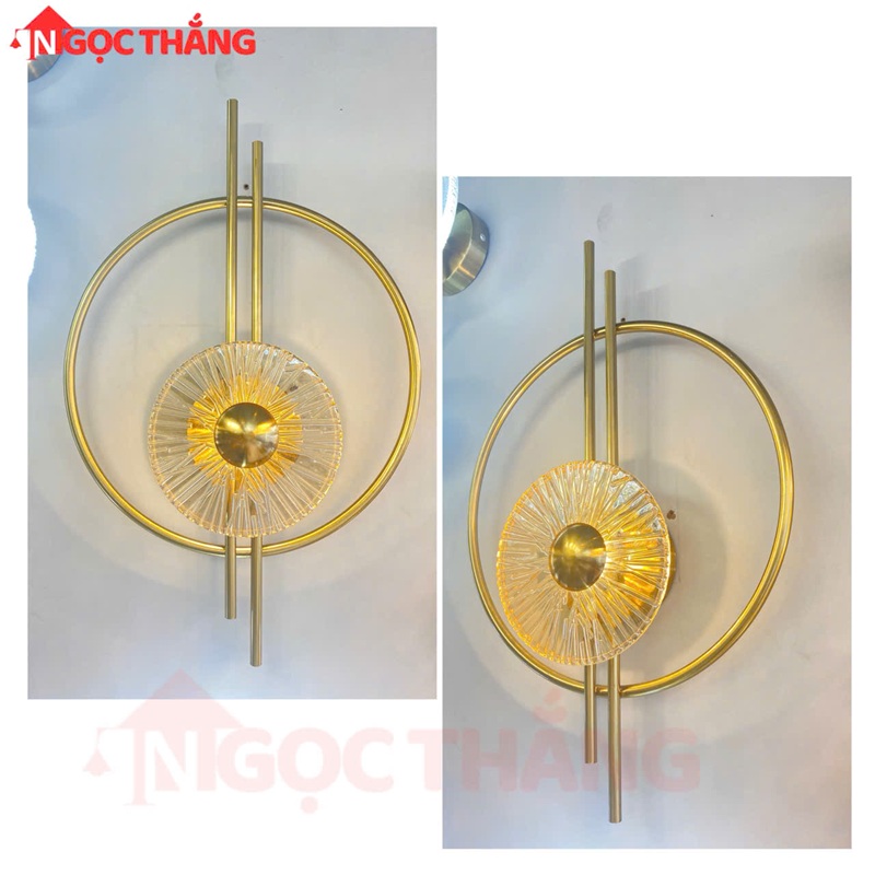 Đèn treo tường phòng ngủ Ø30cm ốp tường trang trí phòng khách cầu thang Led Vàng VK121 Ngọc Thắng - Ảnh 3