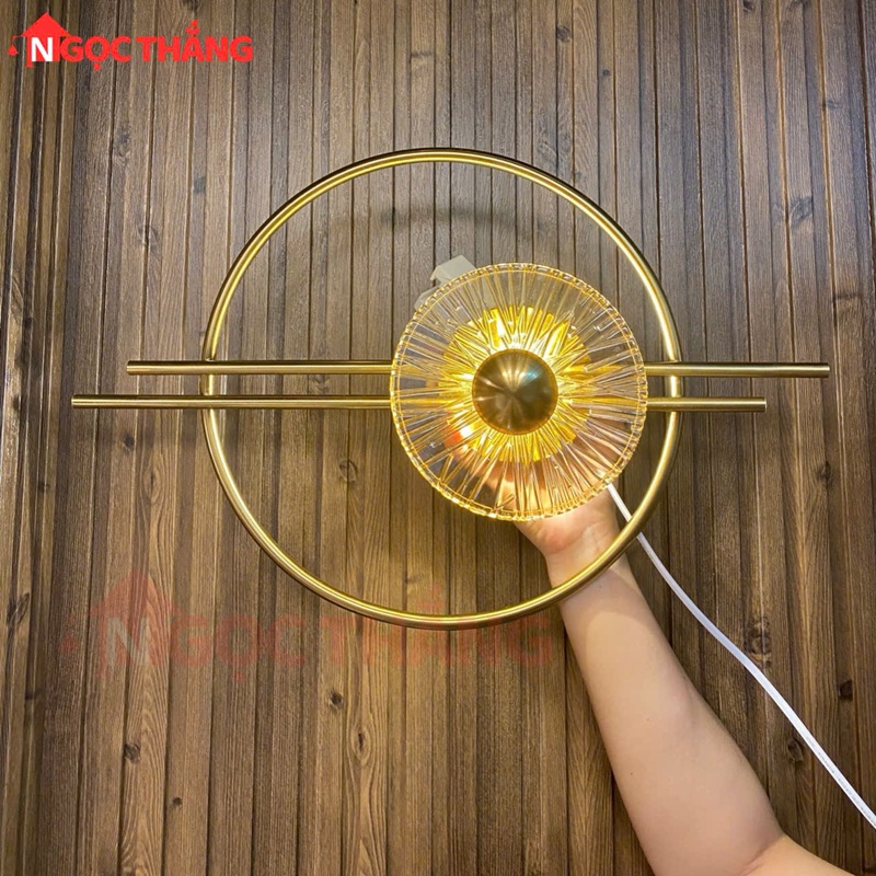 Đèn treo tường phòng ngủ Ø30cm ốp tường trang trí phòng khách cầu thang Led Vàng VK121 Ngọc Thắng