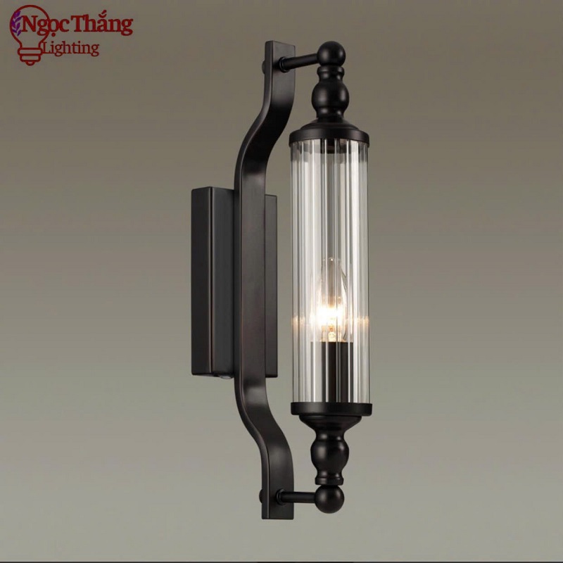 Đèn treo tường trang trí phòng khách phòng ngủ cầu thang Led 3 màu 12W E14 220V V9901/2BK Ngọc Thắng