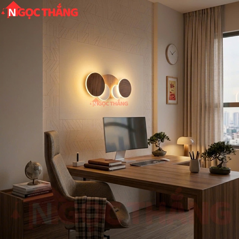 Đèn treo tường trang trí phòng ngủ phòng khách cầu thang ánh sáng vàng 7W 220V V6141 Ngọc Thắng