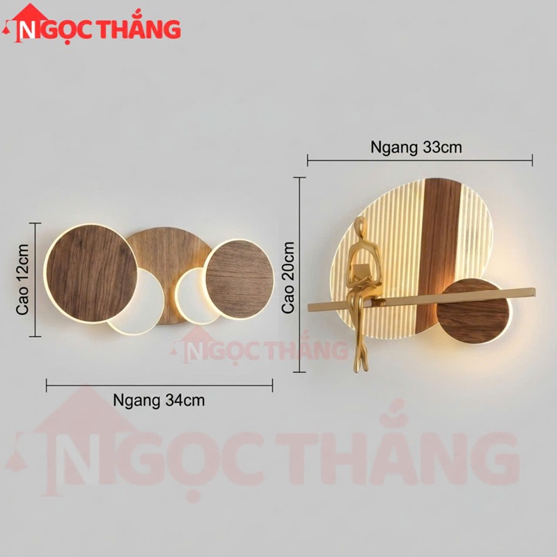 Đèn treo tường trang trí phòng ngủ phòng khách cầu thang ánh sáng vàng 7W 220V V6141 Ngọc Thắng - Ảnh 8