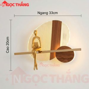 Alternative view of Đèn treo tường trang trí phòng ngủ phòng khách ánh sáng vàng 7W 220V V6188 Ngọc Thắng
