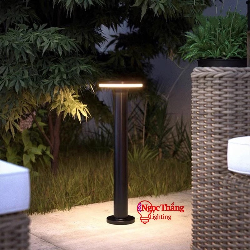 Đèn trụ sân vườn 60cm năng lượng mặt trời trang trí ngoài trời Led 3 màu 12w 220V SV6612 Ngọc Thắng - Ảnh 4