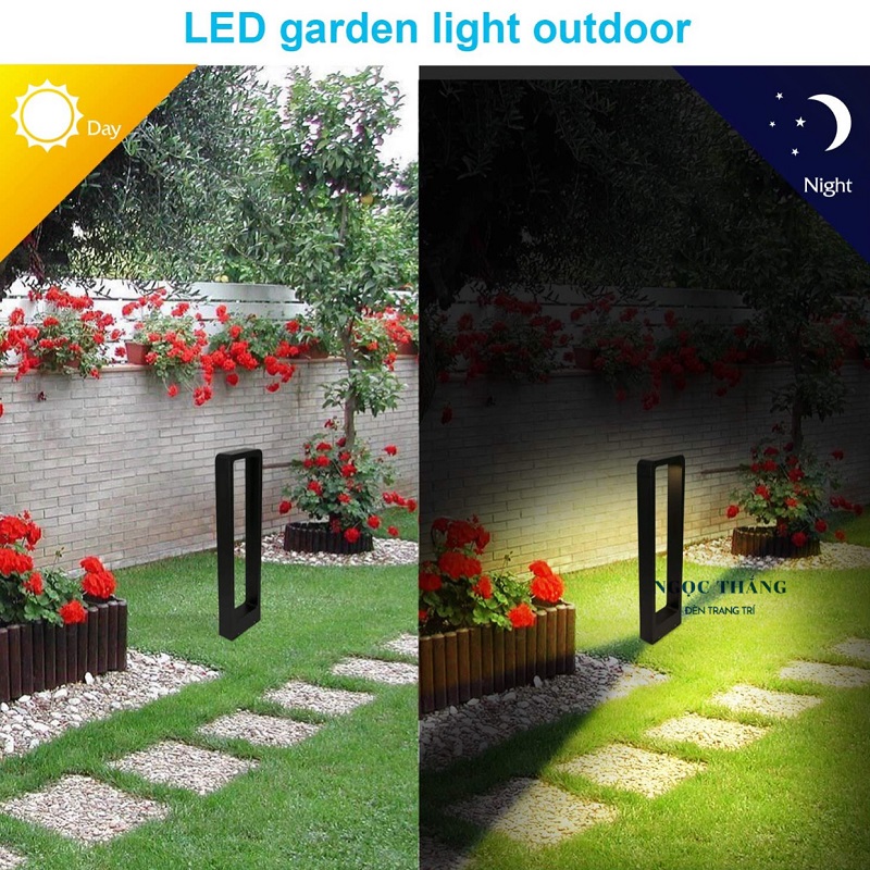 Đèn trụ sân vườn ngoài trời chống nước cao 60Cm Led 12W 220V VNT6610 Ngọc Thắng - Ảnh 12