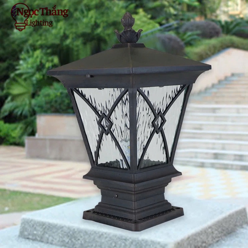 Đèn trụ sân vườn cao 41cm đèn trụ cổng trang trí ngoài trời Led 12W 220V TCNT200 Ngọc Thắng