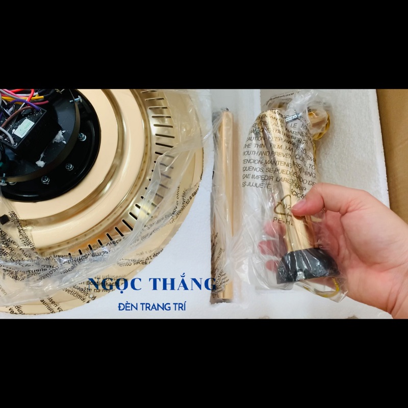 Quạt Trần 5 Cánh Gỗ Trang Trí Sảnh Phòng Khách Cao Cấp QT1530 Ngọc Thắng (Tặng kèm remote điều khiển từ xa) - Ảnh 5