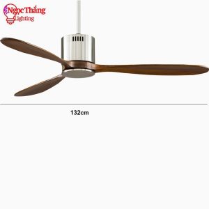 Alternative view of Quạt Trần 3 Cánh Gỗ Bảo Hành 5 Năm Trang Trí Phòng Khách Phòng Ngủ QT521443 Ngọc Thắng Kèm Remote