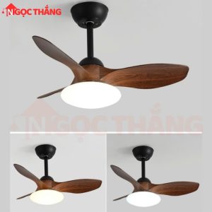 Alternative view of Quạt Trần 3 Cánh Nhựa Đèn Led 3 Màu Trang Trí Phòng Ngủ Phòng Bếp 20W VF425 Ngọc Thắng