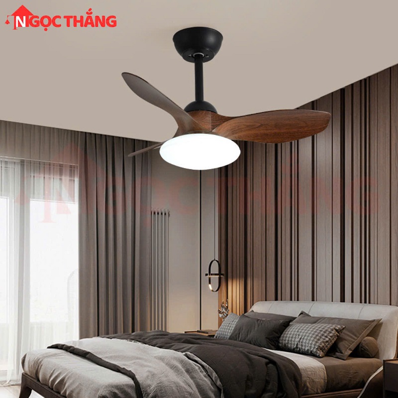Quạt Trần 3 Cánh Nhựa Đèn Led 3 Màu Trang Trí Phòng Ngủ Phòng Bếp 20W VF425 Ngọc Thắng