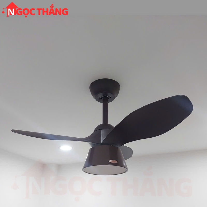 Quạt Trần 3 Cánh Nhựa Đèn Led 3 Màu 80cm cao 42cm Trang Trí Phòng Ngủ Phòng Bếp 20W VF426 Ngọc Thắng - Ảnh 8