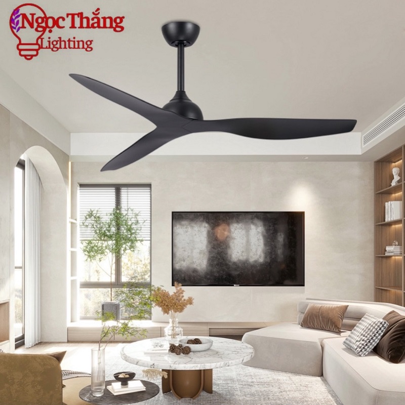 Quạt Trần 3 Cánh Trang Trí Sảnh Phòng Khách Cao Cấp QT39 Ngọc Thắng (Kèm remote điều khiển từ xa)