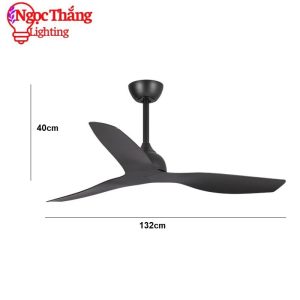 Alternative view of Quạt Trần 3 Cánh Trang Trí Sảnh Phòng Khách Cao Cấp QT39 Ngọc Thắng (Kèm remote điều khiển từ xa)