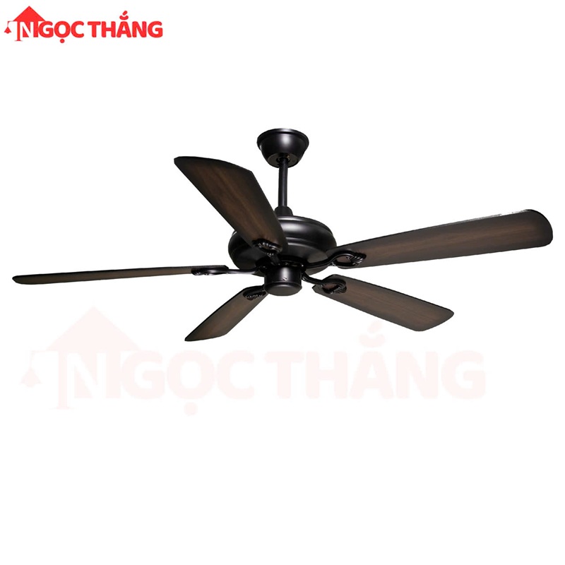 Quạt Trần 5 Cánh Gỗ 123Cm Trang Trí Phòng Khách Cao Cấp VF109 Ngọc Thắng (Kèm remote điều khiển)