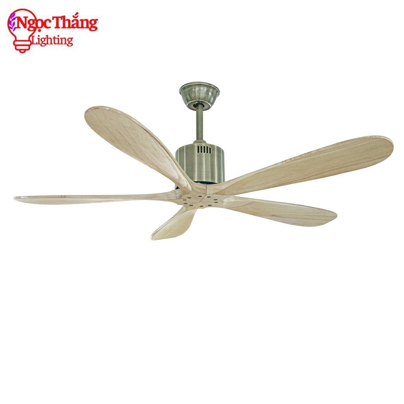Quạt Trần 5 Cánh Gỗ Trang Trí Phòng Khách Bảo Hành 5 Năm VF611 Ngọc Thắng Kèm Remote - Ảnh 6