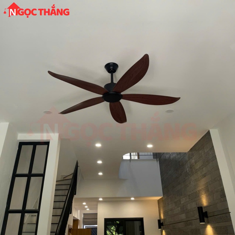 Quạt Trần 5 Cánh Nhựa ABS 132cm Trang Trí Phòng Ngủ Phòng Khách VF405/Coffee Ngọc Thắng