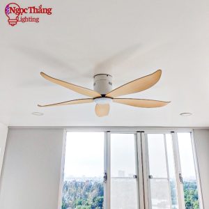 Alternative view of Quạt Trần 5 Cánh Trang Trí Phòng Khách Chung Cư Bảo Hành 5 Năm VF900 Cánh Nâu Ngọc Thắng Kèm Remote