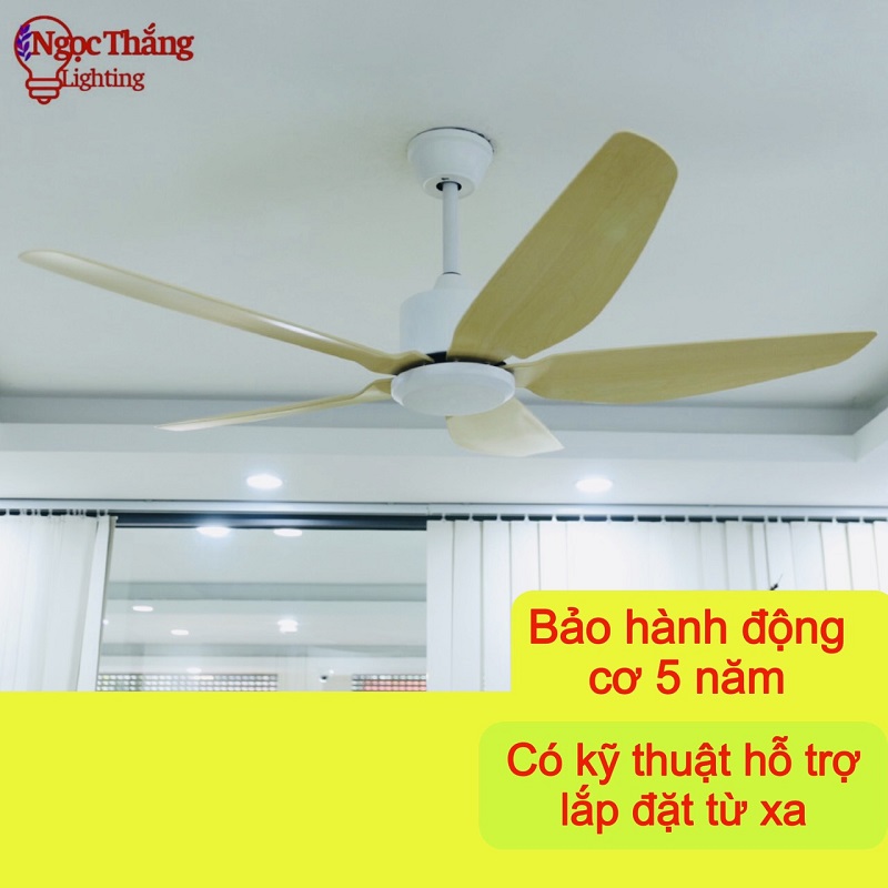 Quạt Trần 5 Cánh Trang Trí Sảnh Phòng Khách Bảo Hành 5 Năm VF421 Vàng Ngọc Thắng