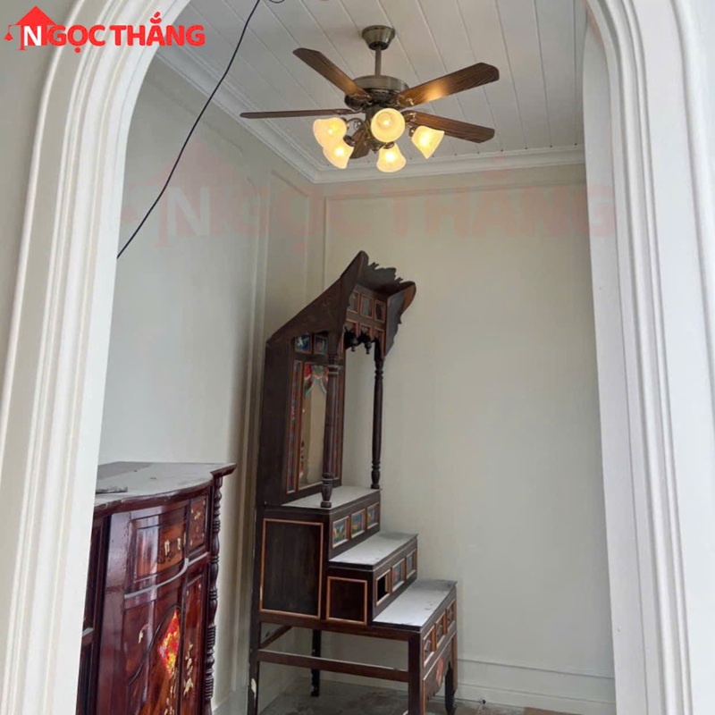 Quạt Trần Đèn 5 Cánh Gỗ 130cm Trang Trí Phòng Khách Cao Cấp QT5214 Ngọc Thắng (Kèm điều khiển) - Ảnh 3