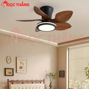 Quạt Trần Đèn 5 Cánh Nhựa ABS 70cm Cao 24cm Trang Trí Phòng Khách Phòng Ngủ VF908 Ngọc Thắng