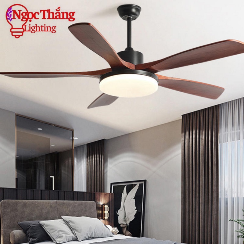 Quạt Trần Đèn 5 Cánh Trang Trí Sảnh Phòng Khách Cao Cấp Led 3 Chế Độ Màu VF94 Ngọc Thắng (Kèm remote điều khiển từ xa) - Ảnh 6