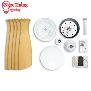 Alternative view of Quạt Trần Đèn 5 Cánh Trang Trí Sảnh Phòng Khách Cao Cấp Led 3 Chế Độ Màu VF95 Ngọc Thắng (Kèm remote điều khiển từ xa)