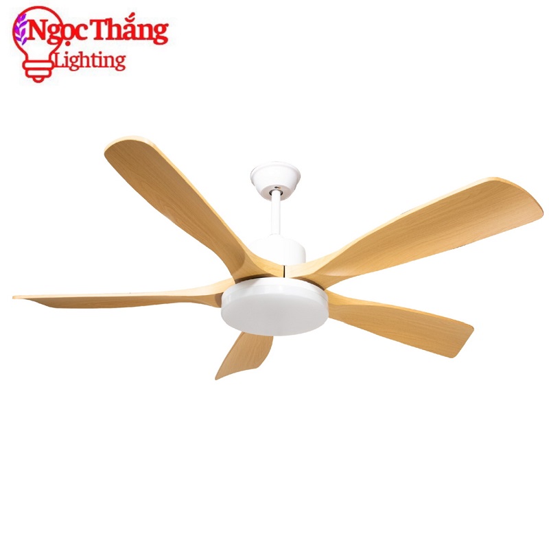 Quạt Trần Đèn 5 Cánh Trang Trí Sảnh Phòng Khách Cao Cấp Led 3 Chế Độ Màu VF95 Ngọc Thắng (Kèm remote điều khiển từ xa)