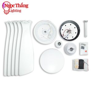 Alternative view of Quạt Trần Đèn 5 Cánh Trang Trí Sảnh Phòng Khách Cao Cấp Led 3 Chế Độ Màu VF96 Ngọc Thắng (Kèm remote điều khiển từ xa)