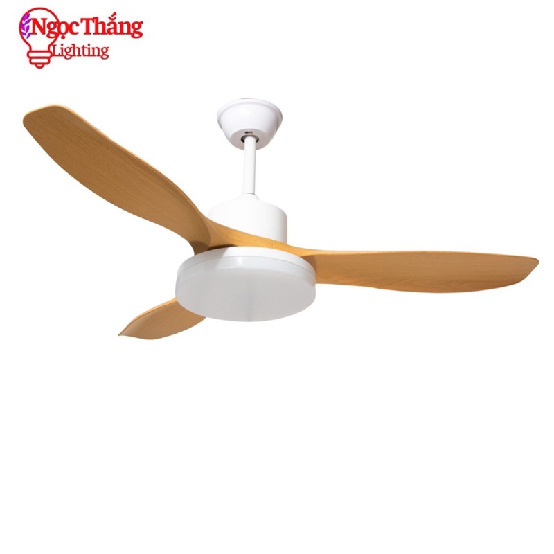 Quạt Trần Đèn Led 3 Cánh Nhựa ABS Trang Trí Sảnh Phòng Khách Cao Cấp VF14 Vàng Ngọc Thắng