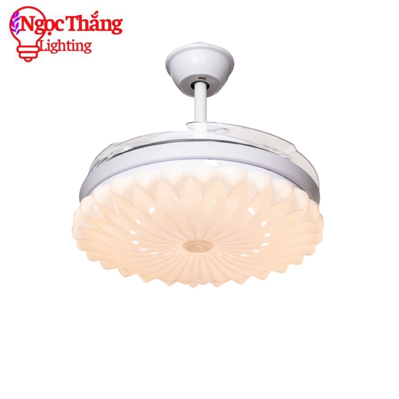 Quạt Trần Đèn Giấu Cánh Trang Trí Sảnh Phòng Khách Phòng Ngủ VF116 Ngọc Thắng (Tặng kèm remote điều khiển từ xa) - Ảnh 3