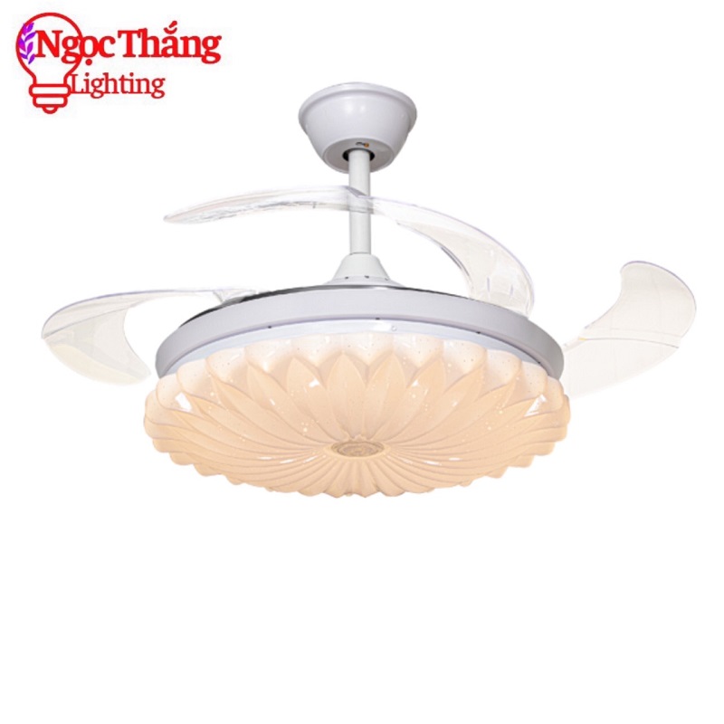 Quạt Trần Đèn Giấu Cánh Trang Trí Sảnh Phòng Khách Phòng Ngủ VF116 Ngọc Thắng (Tặng kèm remote điều khiển từ xa) - Ảnh 2