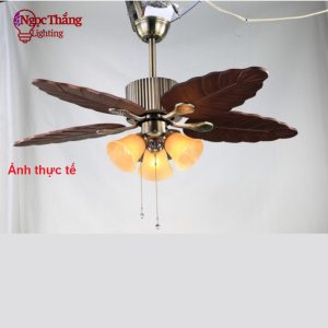 Alternative view of Quạt Trần Đèn 5 Cánh Gỗ Chiếc Lá Trang Trí Phòng Khách Bảo Hành 5 Năm 48KSP250 QT2062 Ngọc Thắng