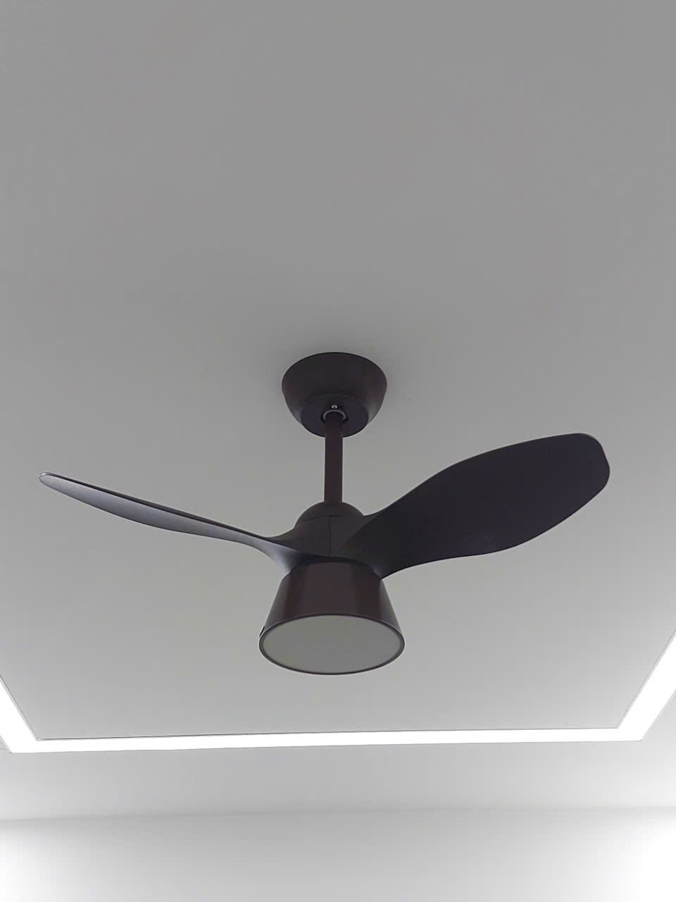 Quạt Trần 3 Cánh Nhựa Đèn Led 3 Màu 80cm cao 42cm Trang Trí Phòng Ngủ Phòng Bếp 20W VF426 Ngọc Thắng - Ảnh 7